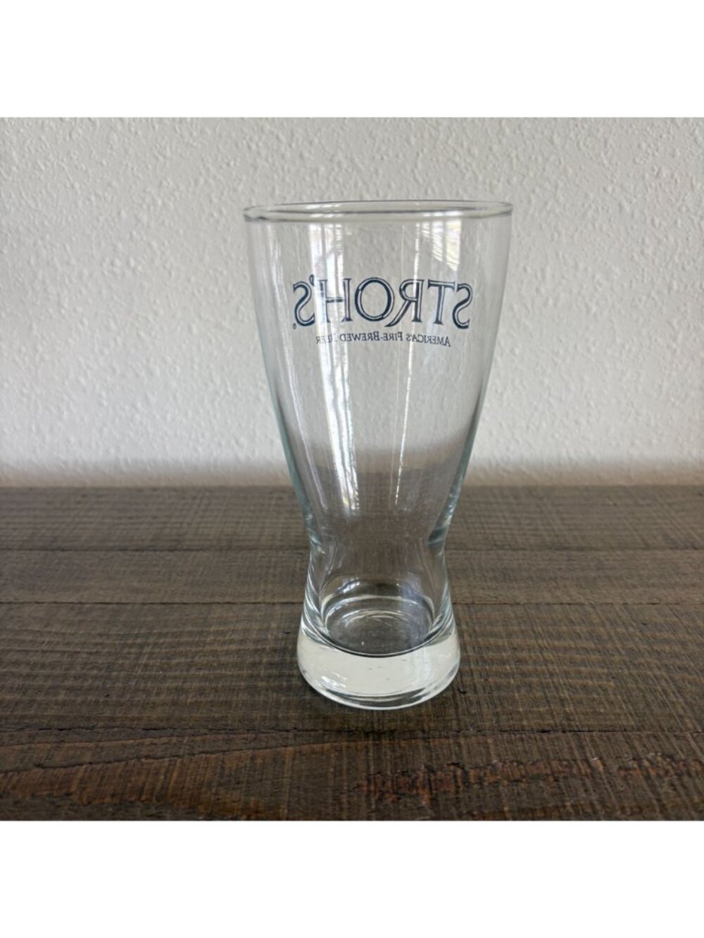 Stroh's America's Fire Brewed Beer Glass Tulip Vintage - Picture 3 of 7